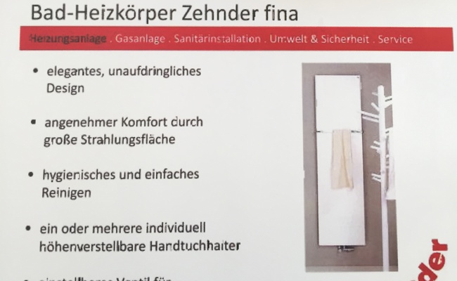Bad Heizkoerper Zehnder Fina